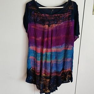 SOLD, NWT women's tie dye tunic plus